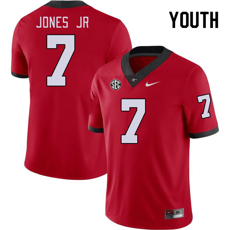 Youth #7 Marvin Jones Jr Georgia Bulldogs College Football Jerseys Stitched-Red